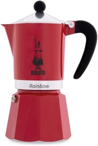 Bialetti Rainbow Mokkakande 3 kopper - Rød